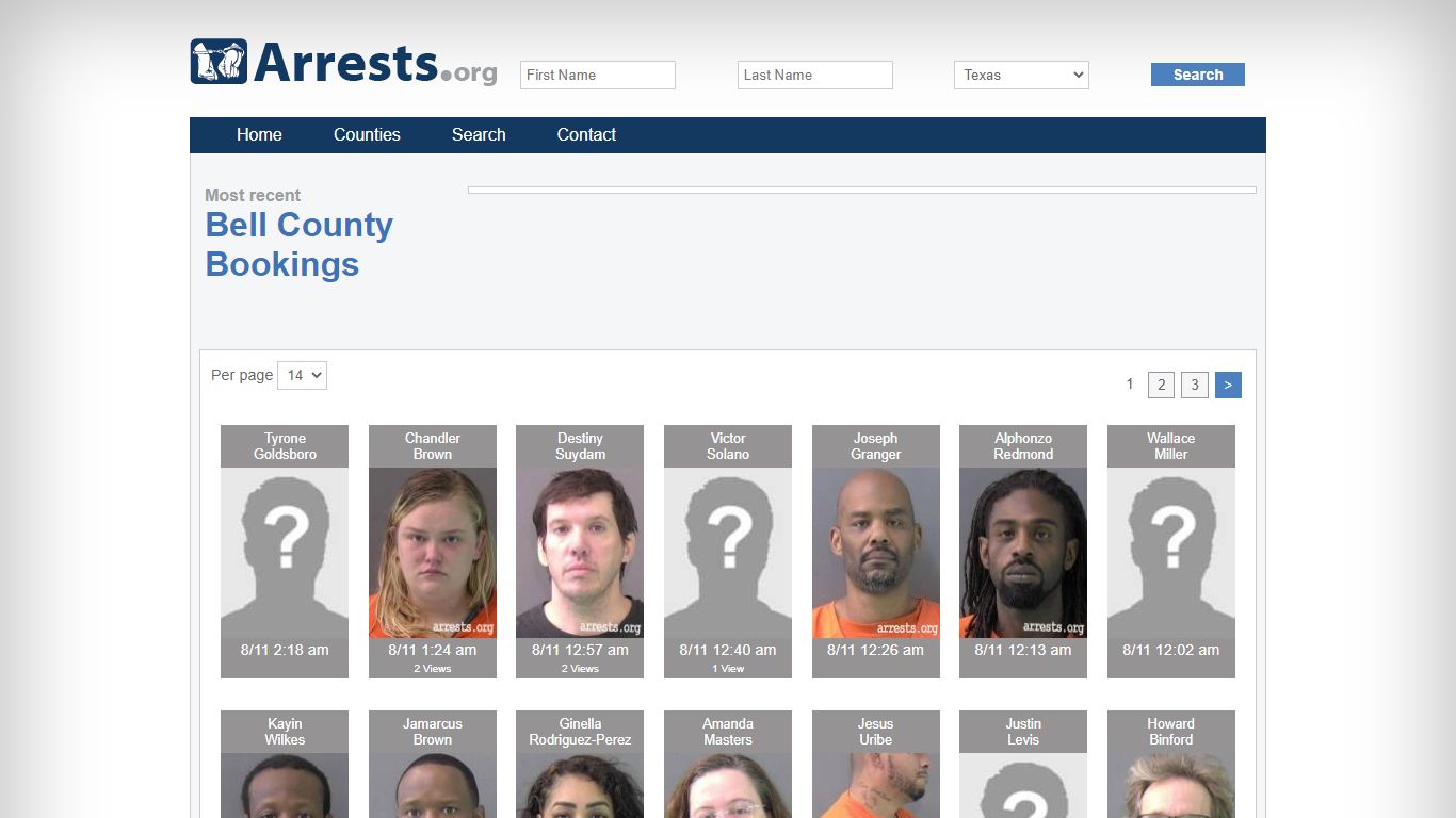 Bell County Arrests and Inmate Search